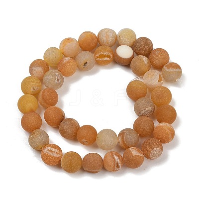 Natural Druzy Agate Beads Strands G-NH0024-A11-10mm-1