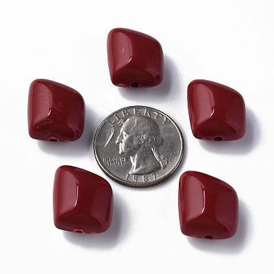 Opaque Acrylic Beads MACR-S373-15A-A01-1
