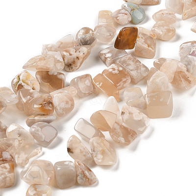 Natural Cherry Blossom Agate Beads Strands G-NH0010-F02-01-1