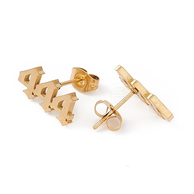 Number Earrings LS-EJEW-F286-01A-G-1