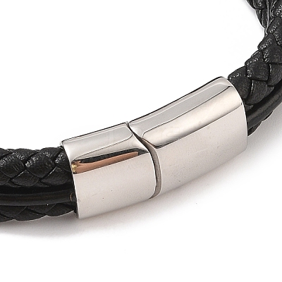 Braided Microfiber Leather Multi-strand Bracelets BJEW-B096-21B-1
