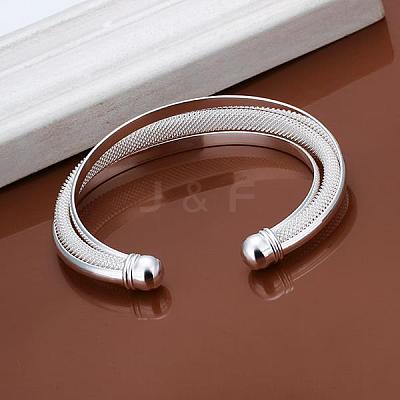Trendy Brass Cuff Bangles For Women BJEW-BB12228-1