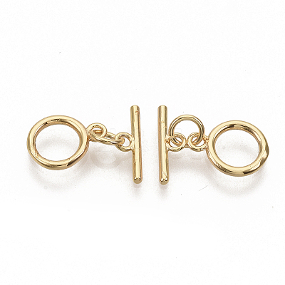 Brass Toggle Clasps X-KK-T051-25G-NF-1