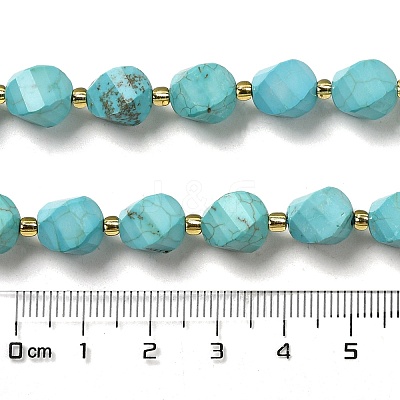 Dyed Natural Howlite Beads Strands G-G023-B01-01B-1