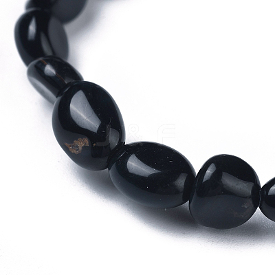 Natural Blue Tiger Eye(Dyed & Heated) Bead Stretch Bracelets BJEW-K213-25-1