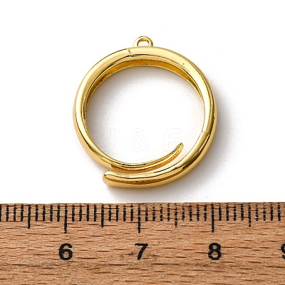 Brass Loop Ring Base KK-NH0007-13G-1