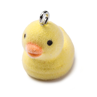 Flocky Resin Pendants FIND-S001-14P-1