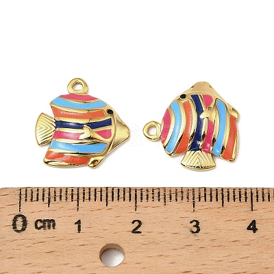 304 Stainless Steel Enamel Pendants STAS-T068-78B-01-1