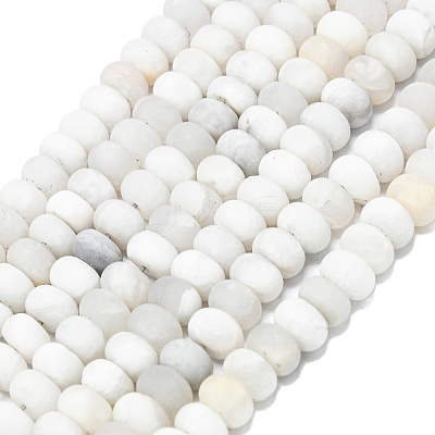 Natural White Crazy Agate Beads Strands G-P575-A04-8x5mm-03-1