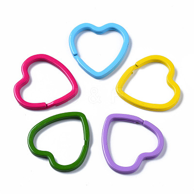 Spray Painted Iron Split Key Rings X-KEYC-S255-001-1