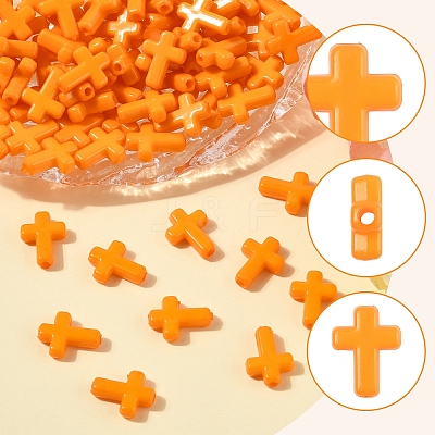 200Pcs Opaque Acrylic Beads SACR-FS0001-39A-1