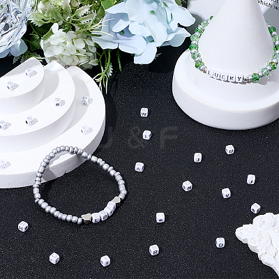 2600Pcs 26 Styles Opaque Acrylic Beads OACR-SC0002-18-1