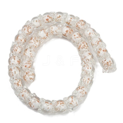 Gold Sand Lampwork Beads Strands LAMP-P069-02A-02-1