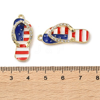 Independence Day Alloy Enamel Pendants ENAM-I069-01G-07B-1