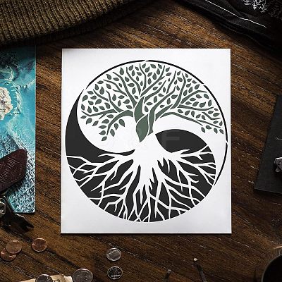 Large Plastic Reusable Drawing Painting Stencils Templates DIY-WH0172-808-1