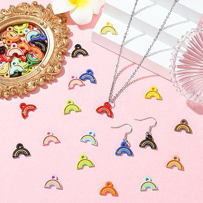 Baking Paint Acrylic Pendants OACR-CJC0005-06-1