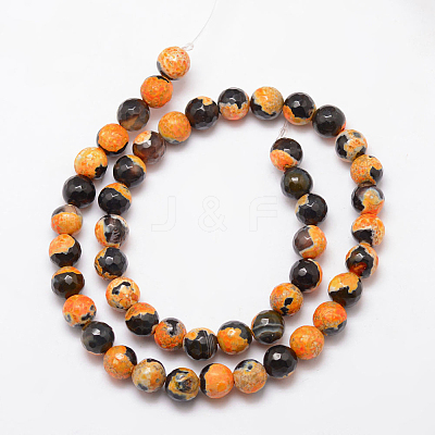 Natural Fire Crackle Agate Bead Strands X-G-K166-06F-8mm-10-1