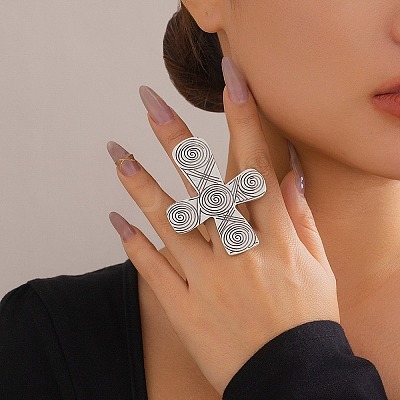 Alloy Adjustable Ring RJEW-K260-01A-P-1