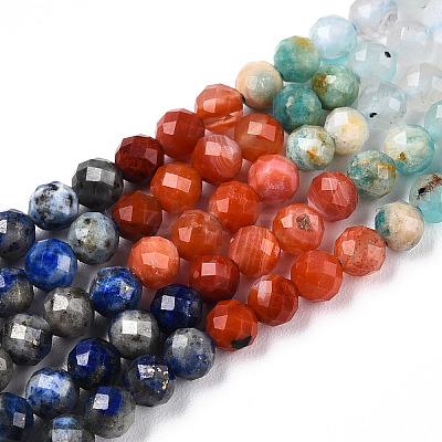 Natural & Synthetic Mixed Gemstone Beads Strands G-D080-A01-01-06-1
