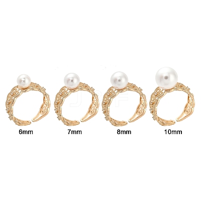 Rack Plating Heart Brass Micro Pave Cubic Zirconia Open Cuff Ring Settings KK-Z071-26KCG-1