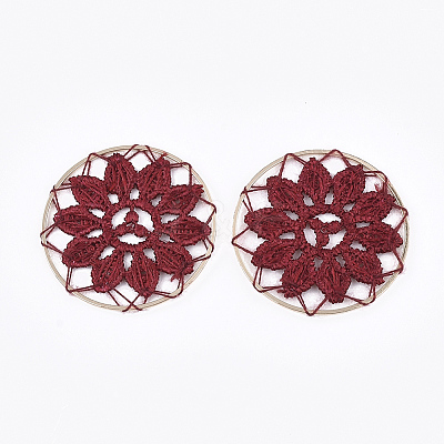 Polycotton(Polyester Cotton) Woven Pendant Decorations FIND-Q078-12E-1