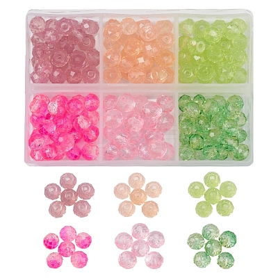 6 Style Imitation Gemstone & Opal Style Resin Beads and Glass Beads RESI-YW0001-14-1
