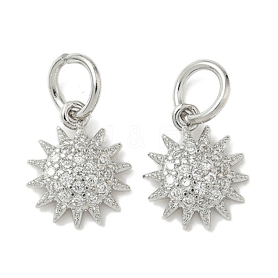 Brass Micro Pave Cubic Zirconia Pendants KK-D386-16P-02-1