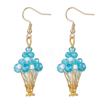 Glass Dangle Earrings EJEW-MZ00713-01-1
