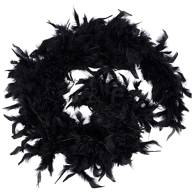 Turkey Feathers Fluff Boa for Dancing FIND-WH0126-125A-1