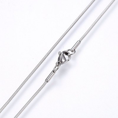 Non-Tarnish 304 Stainless Steel Snake Chain Necklaces NJEW-F226-01P-01-1