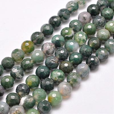 Natural Moss Agate Beads Strands G-F350-6mm-1