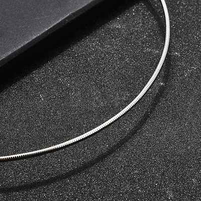 Non-Tarnish Casual Style 304 Stainless Steel Choker Necklaces X-STAS-O037-02P-1