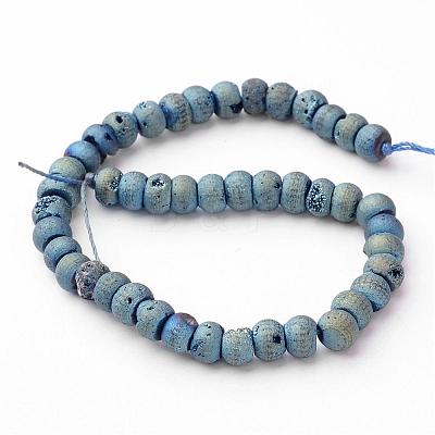 Electroplated Natural Quartz Crystal Beads Strands G-P149-06D-1