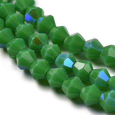 Opaque Solid Color Imitation Jade Glass Beads Strands EGLA-A039-P4mm-L08-1