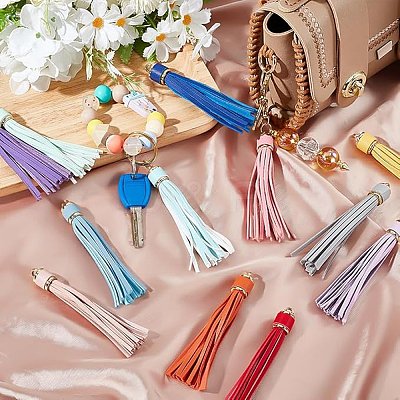 20Pcs 20 Styles Imitation Leather Tassel Big Pendants FIND-PH0021-59-1