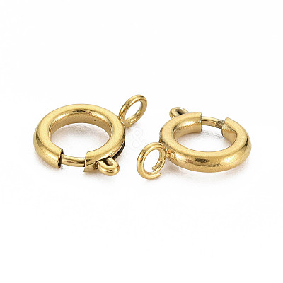 304 Stainless Steel Spring Ring Clasps X-STAS-N095-049G-1