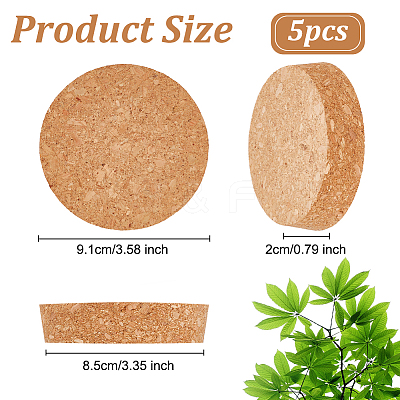 Wood Cork Stopper LS-AJEW-WH0473-09-1