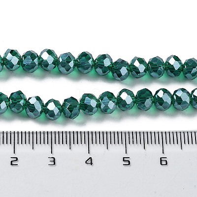 Electroplate Glass Beads Strands EGLA-A034-T6mm-C03-1