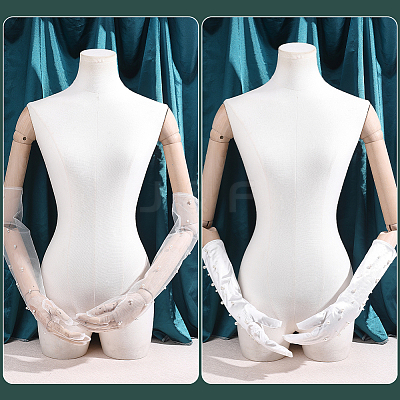 2 Pairs 2 Styles Polyester Gloves AJEW-WR0003-39-1