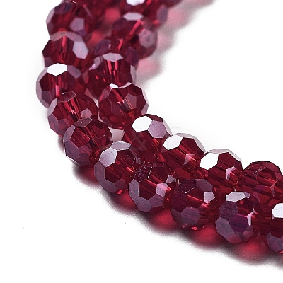 Electroplate Transparent Glass Beads Strands LS-EGLA-A035-T4mm-A02-1