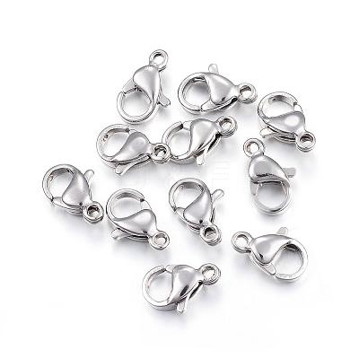 304 Stainless Steel Lobster Claw Clasps STAS-H353-E-02-1