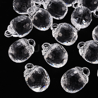 Autumn Theme Transparent Acrylic Pendants TACR-T024-04B-205-1