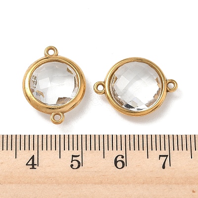 304 Stainless Steel Rhinestone Connector Charms STAS-P453-03G-01-1