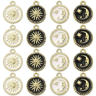 20Pcs 4 Styles Alloy Enamel Pendants ENAM-CJ0003-79-1
