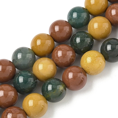 Natural Mixed Gemstone Beads Strands G-P574-A01-8mm-1