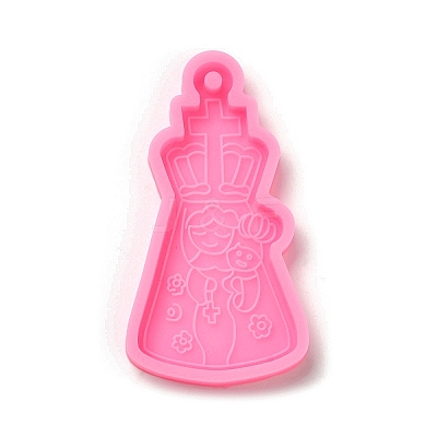 Mother's Day Mother Hug Baby Silicone Pendant Molds AJEW-M221-03B-1