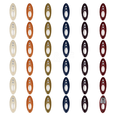 36Pcs Resin Safety Pin Brooches JEWB-OC0001-12-1