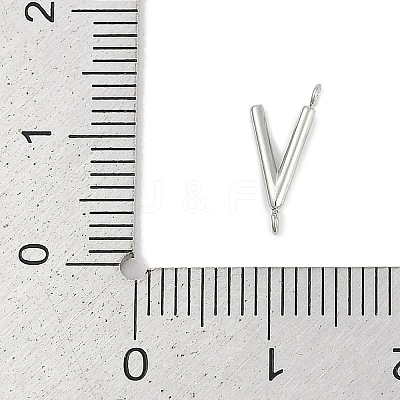 304 Stainless Steel Letter Connector Charms STAS-M108-01P-22-1