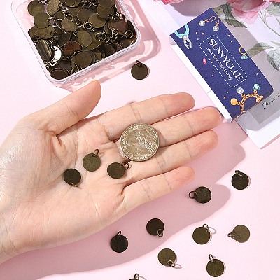 120Pcs Brass Stamping Blank Tag Charms KK-SC0007-27-1