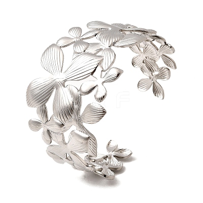 304 Stainless Steel Cuff Bangles BJEW-L705-04A-P-1